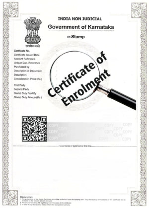 eStamp Certificate of Enrolment